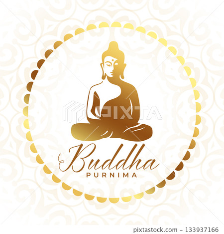 premium happy buddha purnima or vesak day background 133937166
