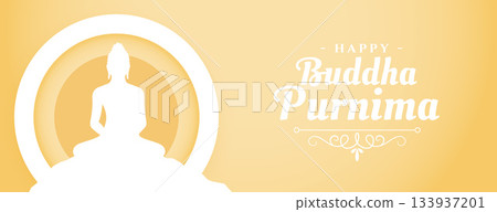 happy buddha purnima or vesak day holiday wallpaper design 133937201