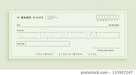 simple bank cheque voucher template design 133937247