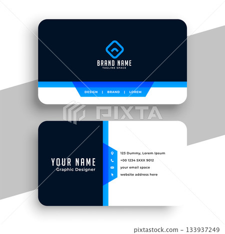 modern business identity card layout for individual info 133937249