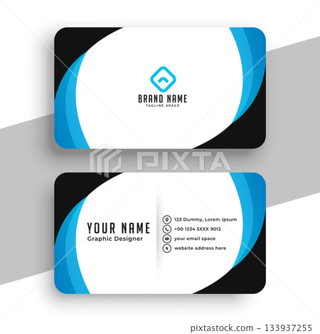 modern company identity card layout for business promo modern company identity card layout for business promo 133937255