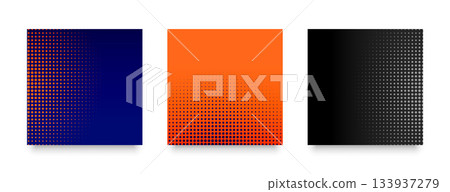 abstract set of halftone retro effect pattern background abstract set of halftone retro effect pattern background 133937279