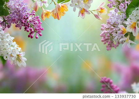 Spring background with beautiful flowers Spring background with beautiful flowers 133937730