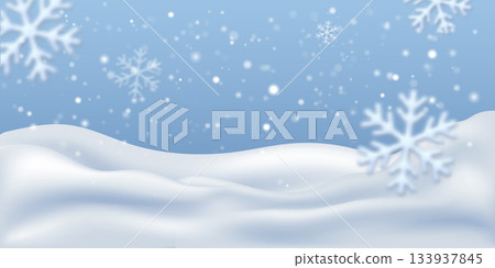 Winter snowy landscape background 133937845