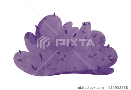Purple watercolor bush with cute fluffy texture and soft splashes. Gentle botanical design for nursery fabric, baby girl wallpaper, stationery, gift wrap, scrapbooking, nursery decor, dreamy designs Purple watercolor bush with cute fluffy texture and soft splashes. Gentle botanical design for nursery fabric, baby girl wallpaper, stationery, gift wrap, scrapbooking, nursery decor, dreamy designs 133938288