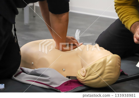 first aid course - company safety - cardiac massage - Basic Life Support 133938981