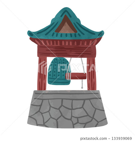 新年鐘聲水彩手繪向量圖 新年鐘聲水彩手繪向量圖 133939069