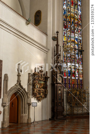 Munich, Germany - Nov 06, 2025: Indoor view of Frauenkirche church in Munich, Germany. 133939174