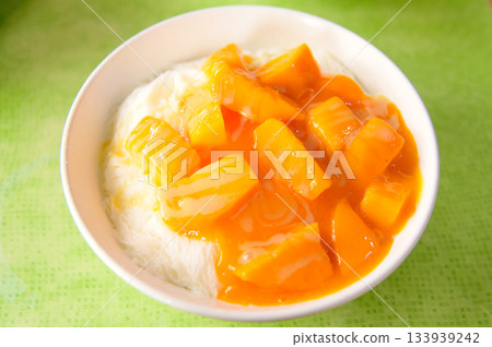 Delicious mango shaved ice from Taiwan Delicious mango shaved ice from Taiwan 133939242