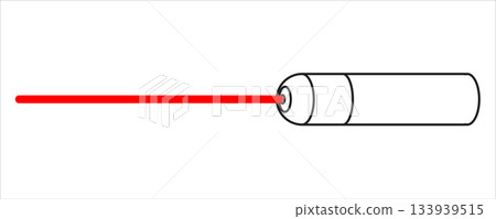 Red Laser Pointer Emitting a Beam Red Laser Pointer Emitting a Beam 133939515