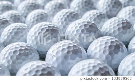 a pile of white golf balls, close-up, on a plain background a pile of white golf balls, close-up, on a plain background 133939563
