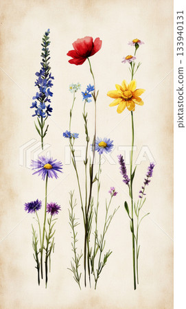 In a serene portrait, a girls long hair flows softly with waves. The light highlights the texture, adding elegance to the calm, blurred scene 133940131