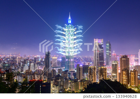 美麗的台北101倒數煙火 美麗的台北101倒數煙火 133940628