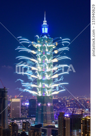 美麗的台北101倒數煙火 美麗的台北101倒數煙火 133940629