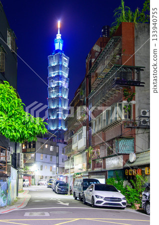 台北101大樓美麗的夜景 133940755