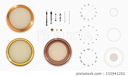 Vintage clock face constructor set Vintage clock face constructor set 133941202