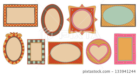 Color y2k frames set isolated on white background Color y2k frames set isolated on white background 133941244