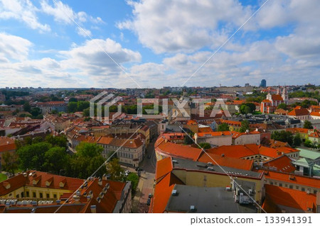 從舊城區聖約翰教堂的鐘樓眺望維爾紐斯大學 133941391