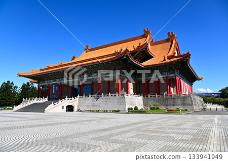 A beautiful view of the Chiang Kai-shek Memorial Hall in Taipei A beautiful view of the Chiang Kai-shek Memorial Hall in Taipei 133941949