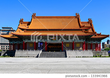 A beautiful view of the Chiang Kai-shek Memorial Hall in Taipei A beautiful view of the Chiang Kai-shek Memorial Hall in Taipei 133941966