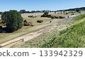 River levees after flooding due to a typhoon 133942329