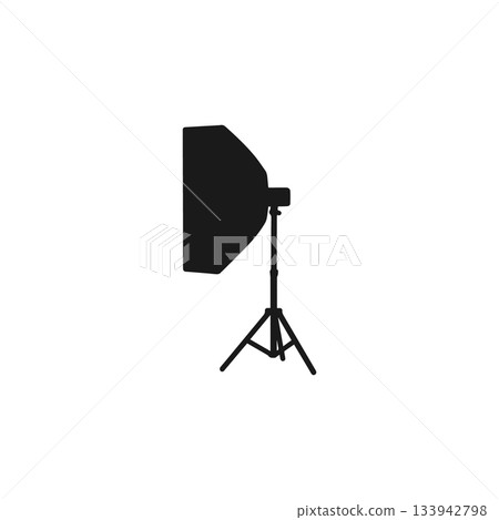 softbox light silhouette black studio lighting equipment icon on white background softbox light silhouette black studio lighting equipment icon on white background 133942798