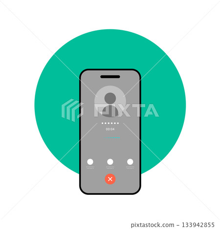 Image illustration of a person talking on a smartphone Image illustration of a person talking on a smartphone 133942855