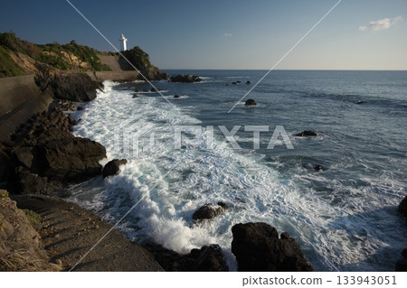 Ise-Shima in autumn: Rough waves crashing against Cape Anori 133943051