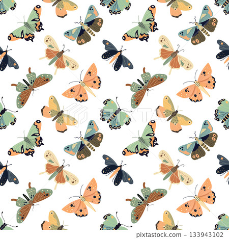 pattern, butterfly, vector 133943102