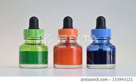 RGB watercolor paint pots. RGB watercolor paint pots. 133943121