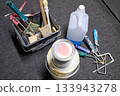 small painting equipment used 133943278