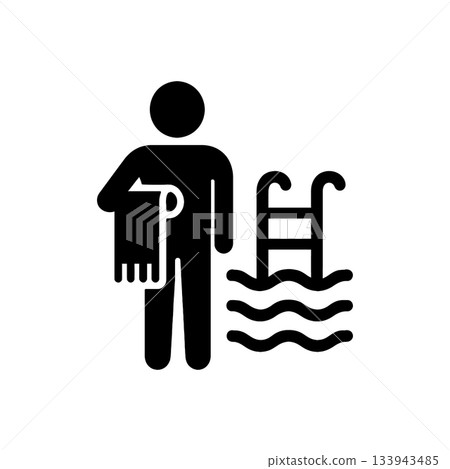 Poolside Towel Service Icon 133943485