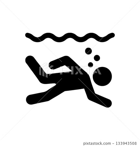 Underwater Diving Swimmer Icon Underwater Diving Swimmer Icon 133943508