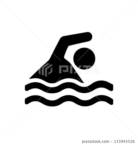 Active Swimming Area Icon Active Swimming Area Icon 133943526