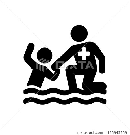 Lifeguard Rescue Assistance Icon Lifeguard Rescue Assistance Icon 133943539