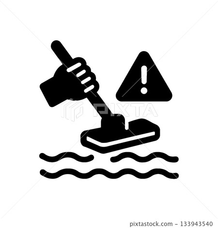 Pool Deck Scrubbing Icon Pool Deck Scrubbing Icon 133943540