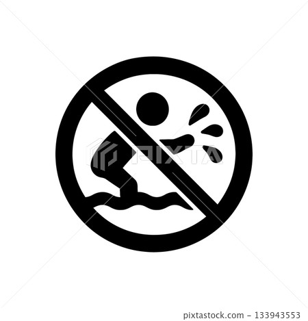 No Urinating In Pool Icon 133943553