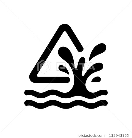 Rough Water Hazard Icon Rough Water Hazard Icon 133943565