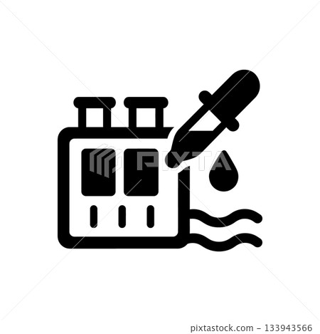 Water Chemical Quality Test Icon Water Chemical Quality Test Icon 133943566