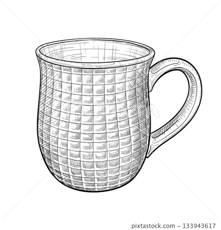Hand drawn cup sketch 9 Hand drawn cup sketch 9 133943617