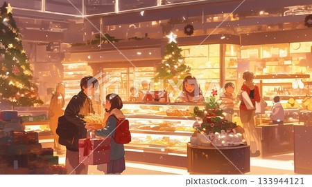 在百貨公司挑選玩具 133944121