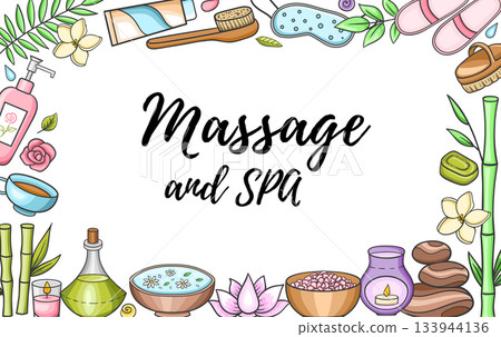 SPA and massage salon concept, rest and body care 133944136