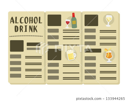 酒水單插圖 酒水單插圖 133944265