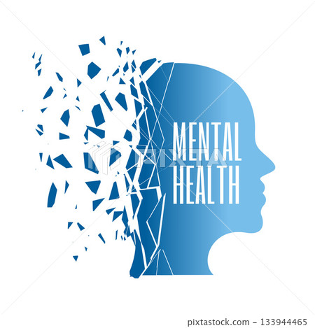 mental health awareness concept background design 133944465