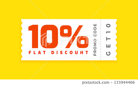 promo voucher code label get upto 10 percent off 133944466