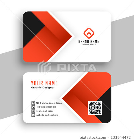 geometric style business identity card template for individual info geometric style business identity card template for individual info 133944472
