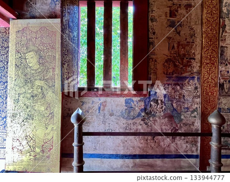 清邁老城旅遊景點柴帕吉寺的壁畫 清邁老城旅遊景點柴帕吉寺的壁畫 133944777