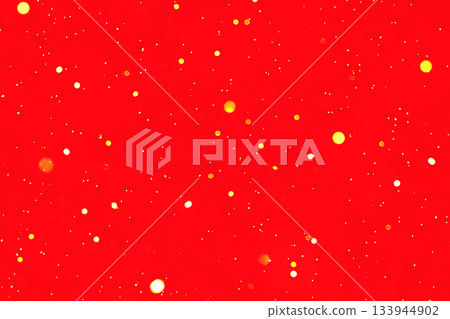 Vibrant red background with yellow bokeh dots creating a festive abstract texture Vibrant red background with yellow bokeh dots creating a festive abstract texture 133944902