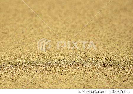 Golden sand closeup with glittering particles and warm desert glow 133945103