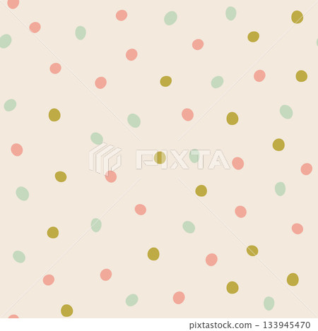 Seamless polka dot pattern on light background is perfect for various creative projects and children's designs. Seamless polka dot pattern on light background is perfect for various creative projects and children's designs. 133945470